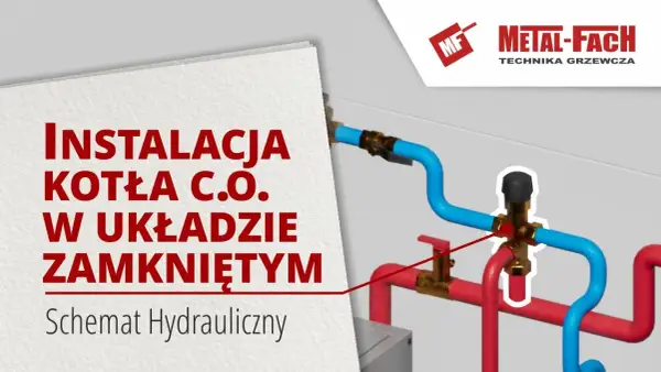 Schemat instalacji centralnego ogrzewania co zamkniętej - kluczowe elementy