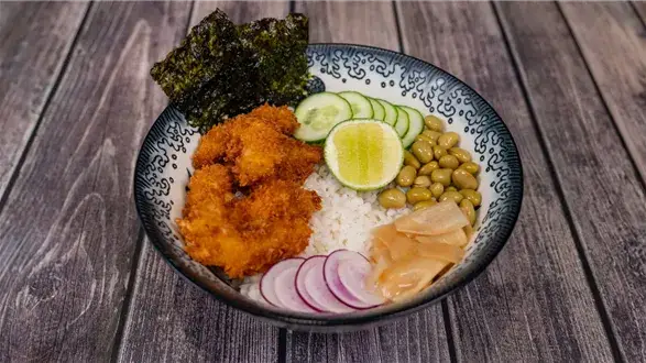 Donburi z krewetkami