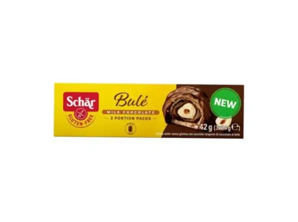 Caja de bombones Schär Bulé, chocolate con leche y avellana. ¡Novedad! Estos bombones no tienen gluten, ideales para celíacos.