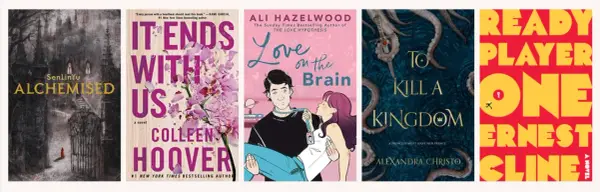 Popularne książki: "Alchemised", "It Ends With Us", "Love on the Brain", "To Kill a Kingdom", "Ready Player One".
