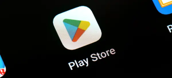 Ikona Google Play Store, symbol bezpieczeństwa i ochrony, z napisem "Play Store".