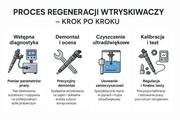 Regeneracja wtryskiwaczy: Koszt, porównanie z nowymi i czy warto?