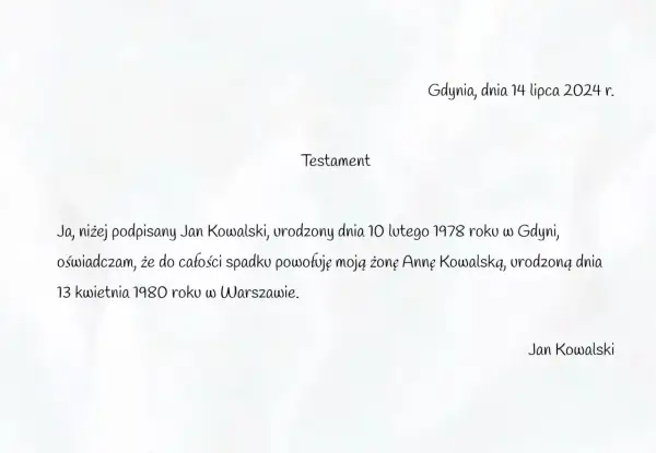 Testament wzajemny małżonków: Czy Twój jest ważny? Wzór