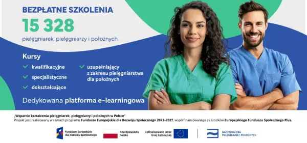 Bezpłatne kursy specjalistyczne dla pielęgniarek i położnych. Dedykowana platforma e-learningowa.
