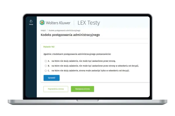 Test wiedzy o Kodeksie postępowania administracyjnego. Pytanie 162 dotyczy zaskarżania postanowień.