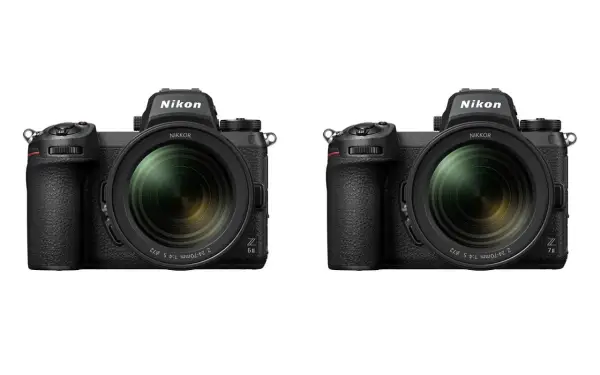 Dwa aparaty Nikon Z6 II z obiektywami NIKKOR Z 24-70mm f/4 S. Idealne do testów i profesjonalnych zastosowań.