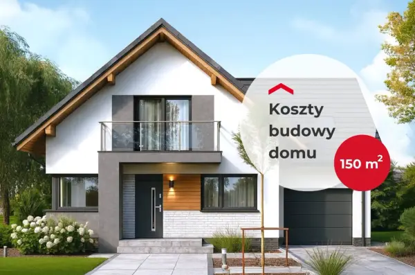 Nowoczesny dom z garażem i balkonem. Sprawdź, jaki jest koszt budowy domu 150m².