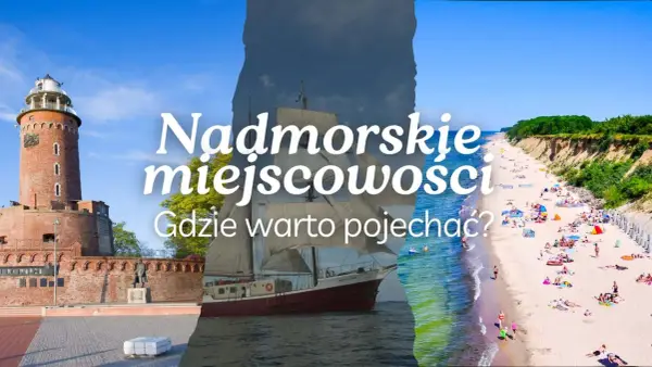 Nadmorskie miejscowości zachodniopomorskie: latarnia morska, żaglowiec i plaża pełna ludzi. Gdzie warto pojechać?