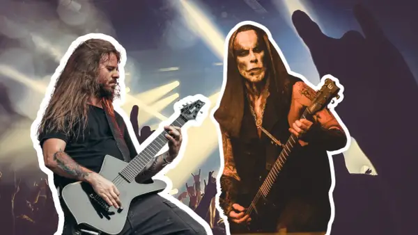 Dwóch gitarzystów, jeden z długimi włosami, drugi w kapturze, gra na scenie. To może być najbardziej znany polski zespół metalowy.