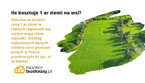 Ile kosztuje 1 ar ziemi na wsi? Sprawdź realne widełki