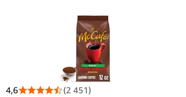 Kawa McCafé Premium Roast Decaf, 12 oz. Ile ml ma średnia kawa w Mc? To opakowanie zawiera 340g kawy.