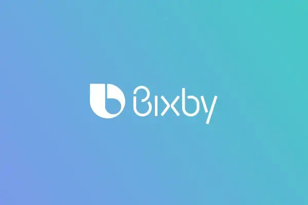 Logo Bixby na tle gradientowym. Bixby Vision pomaga odkrywać świat.