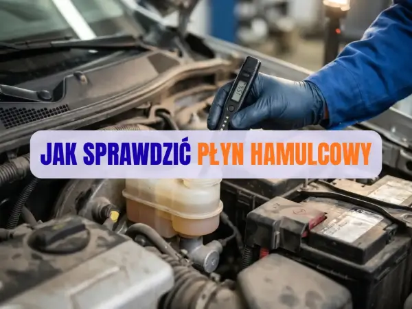 Mechanik sprawdza poziom płynu hamulcowego w samochodzie za pomocą testera. Dowiedz się, jak sprawdzić płyn hamulcowy.