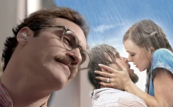 Mocne filmy o miłości: Joaquin Phoenix w "Her" i para całująca się w deszczu z "Pamiętnika".