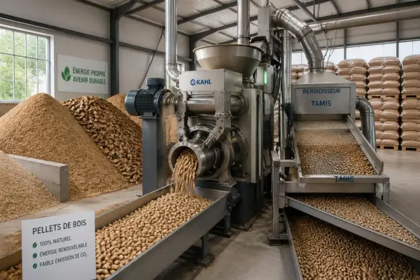 Dans cette usine, découvrez comment sont fabriqués les pellets de bois, une énergie propre et renouvelable, à partir de sciure et de copeaux.