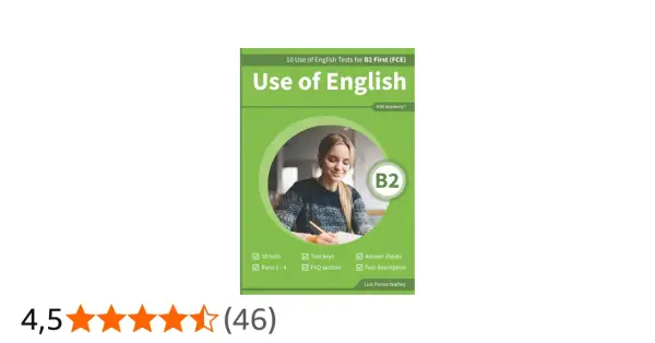 Książka "Use of English B2" z 10 testami, kluczami odpowiedzi i opisem. Idealna do przygotowania do egzaminu FCE.