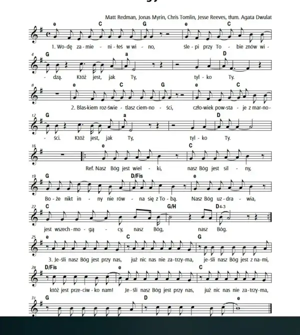 Nuty do jak wielki jest bóg – odkryj piękno tego hymnu