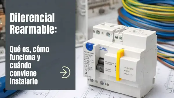 Dispositivo diferencial rearmable, esencial para la seguridad eléctrica. Aprende su funcionamiento y cuándo instalarlo.