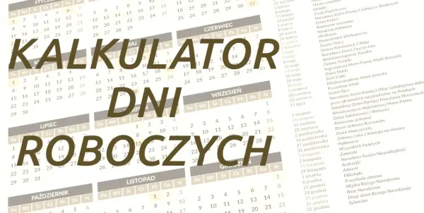 Kalkulator dni roboczych 2026. Kalendarz z zaznaczonymi świętami i dniami wolnymi.
