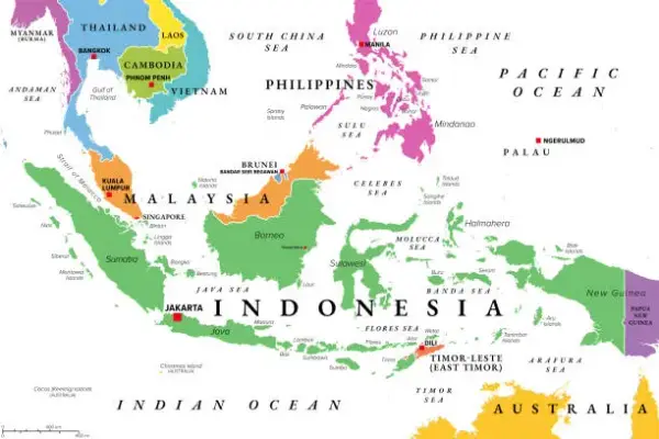 Mapa Borneo: sprawdź lokalizację na mapie świata