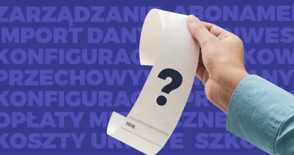 Dłoń trzyma paragon z dużym znakiem zapytania. Czy to rachunek za czesne?