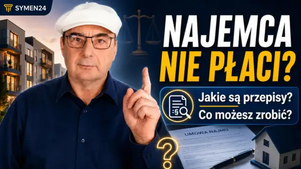 Mężczyzna w białej czapce i okularach ostrzega: najemca nie płaci? Sprawdź przepisy i dowiedz się, co możesz zrobić.