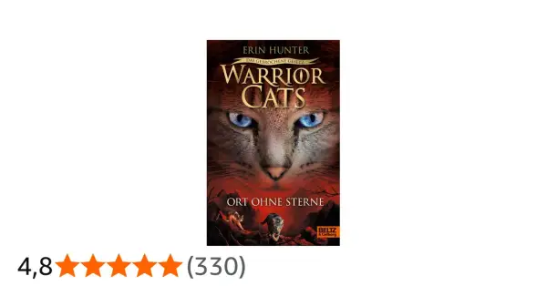 Cover von "Warrior Cats: Das gebrochene Gesetz" mit einem bedrohlichen Katzengesicht und zwei Katzen im Vordergrund.