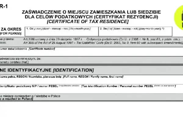 Certyfikat rezydencji podatkowej - Jak go uzyskać i uniknąć błędów?