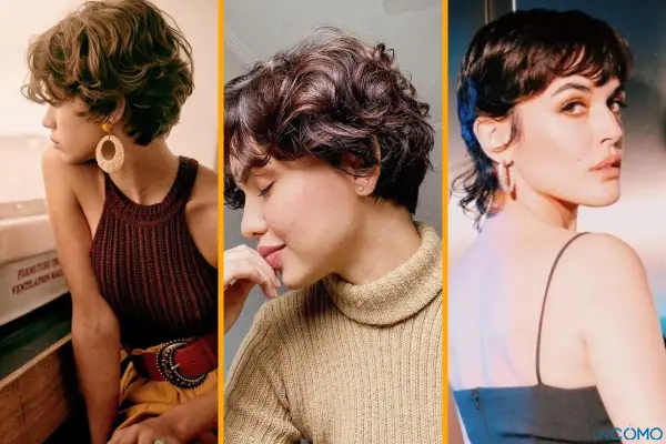 Tres mujeres con cortes de pelo bixie modernos y chic.