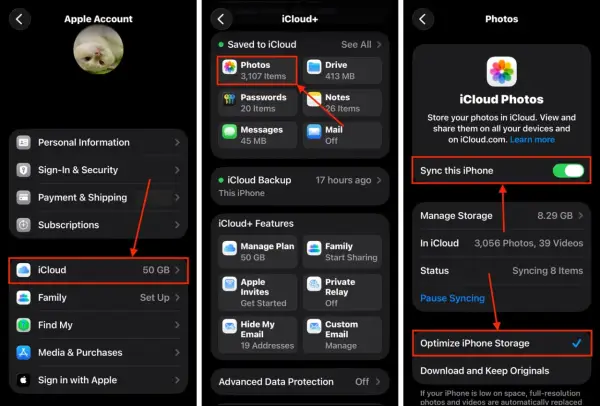 Jak zwolnić miejsce na iPhonie? Zobacz, jak zoptymalizować przechowywanie zdjęć w iCloud, aby zaoszczędzić cenne miejsce.