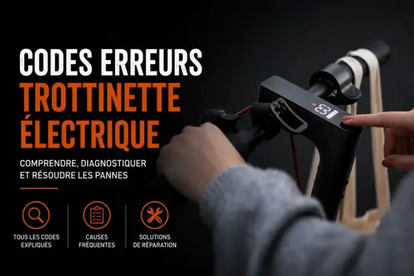 Comprendre les codes d'erreur trottinette électrique, comme l'erreur E7, pour diagnostiquer et résoudre les pannes.