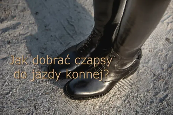 Eleganckie, czarne chapsy jeździeckie na sznurówki, gotowe na jazdę konną.