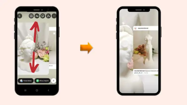 Jak udostępnić czyjąś relację na Instagramie? Zobacz, jak łatwo możesz podzielić się ciekawą treścią, np. piękną świeczką.