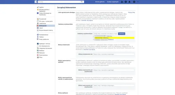Zarządzaj blokowaniem na Facebooku: jak odblokować kogoś, zablokować wiadomości, zaproszenia z aplikacji i wydarzeń.