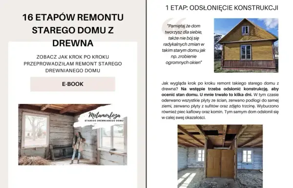 Remont starego domu z drewna: od czego zacząć? Pierwszy etap to odsłonięcie konstrukcji, by ocenić stan domu.