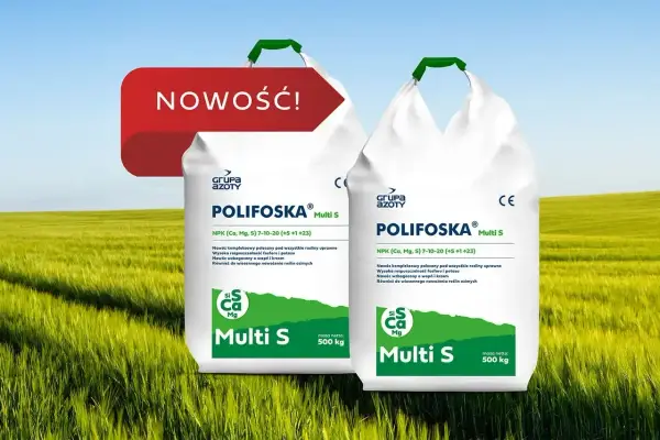 Dwa worki nawozu POLIFOSKA Multi S z Grupą Azoty. Polifoska 5 skład to klucz do bujnych plonów.