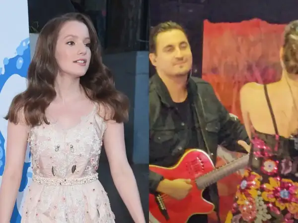 Sanah w pięknej sukni, obok gitarzysty z czerwonym instrumentem. Czy to zapowiedź ślubu?