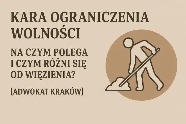 Kara ograniczenia wolności: czym jest i jak odróżnić ją od więzienia? Ilustracja przedstawia osobę wykonującą prace społeczne.