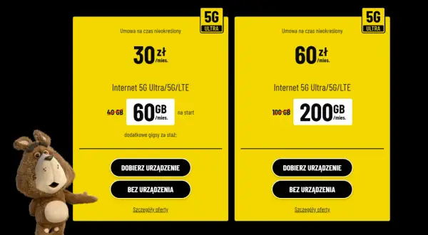 Internet w Plush - abonament, karta i 5G Ultra