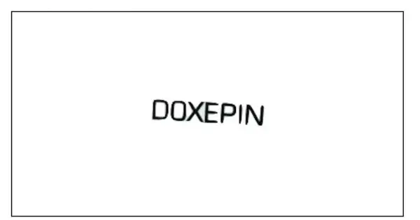 Napis "DOXEPIN" na białym tle.