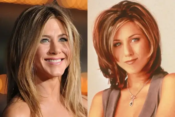 Jennifer Aniston wiek: porównanie jej wyglądu z lat 90. i współcześnie.