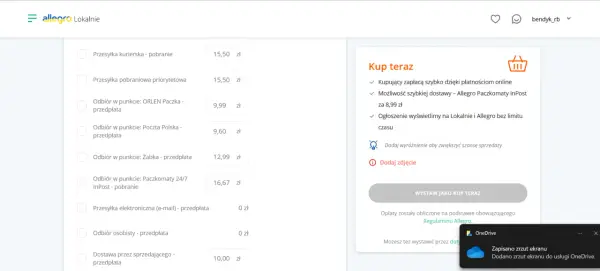 Allegro Lokalnie: opcje dostawy, w tym Allegro Paczkomaty InPost. Dowiedz się, jak połączyć Allegro z InPost.