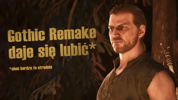 Gothic Remake daje się lubić, choć bardzo to utrudnia. Postać z gry w mrocznym lesie.