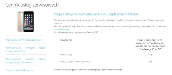 Wymiana baterii w iSpot - Ile kosztuje i jak długo trwa naprawa?