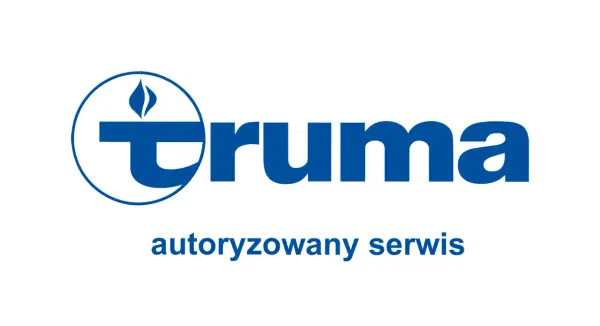 Logo Truma z płomieniem i napisem "autoryzowany serwis".