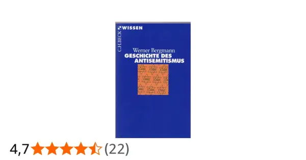 Buchcover "Geschichte des Antisemitismus" von Werner Bergmann. Die Darstellung zeigt die Entwicklung des Antisemitismus im Kaiserreich und darüber hinaus.