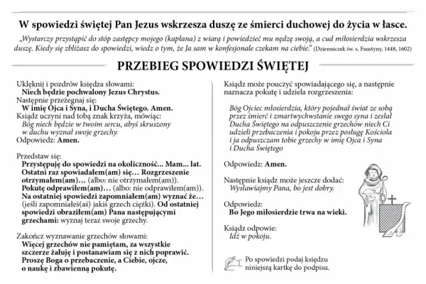 Kartka do spowiedzi - Gdzie ją wziąć i jak uniknąć pomyłek?