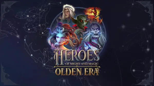 Postacie z Heroes of Might and Magic 8: Olden Era: Meduza, nieumarły, demon i anioł.