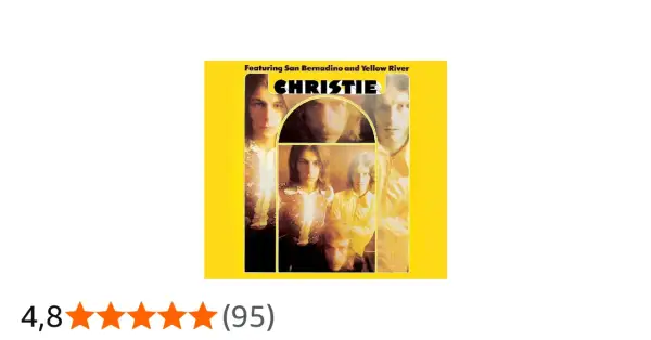 Okładka albumu "Christie" z wizerunkiem zespołu i napisem "Featuring San Bernadino and Yellow River".