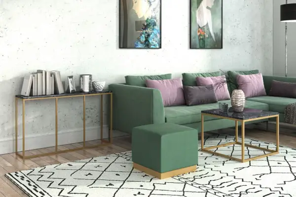 Jakie dodatki do zielonej sofy w salonie? 10 stylowych pomysłów